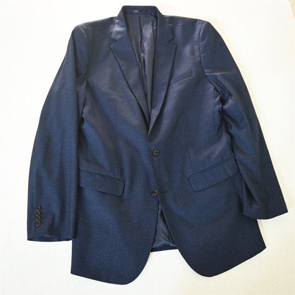 Bespoke 42 44 L Blue Tall X-Long Mens Blazer Suit Jacket Sport Coat